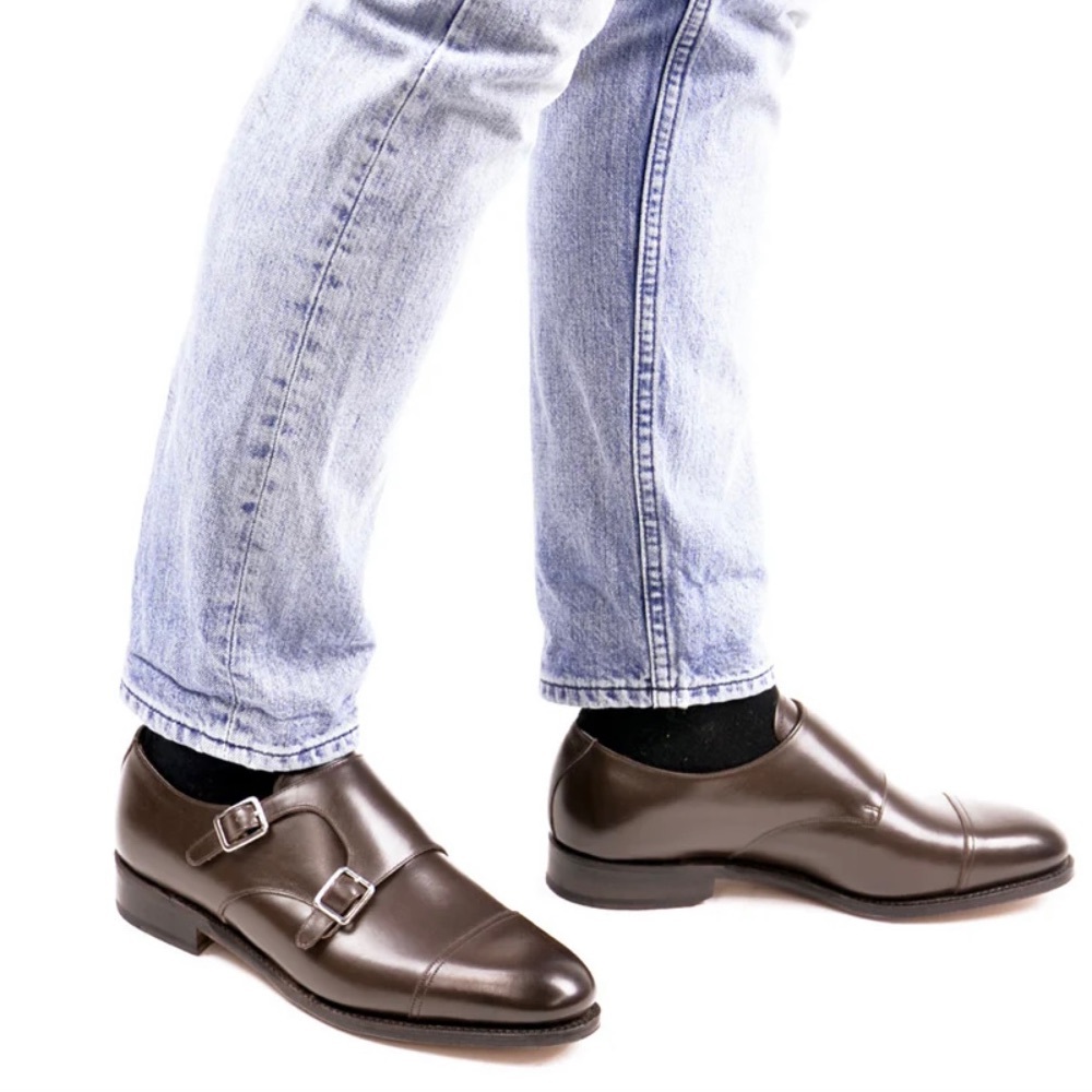 MEERMIN - Dark Brown - double Monk - US9